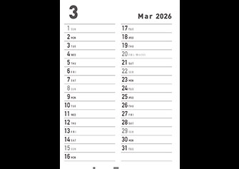 3月予定管理表