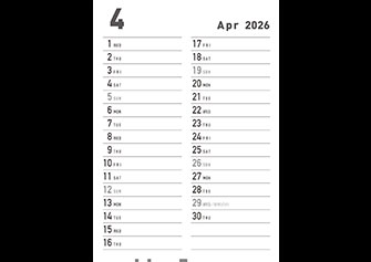 4月予定管理表