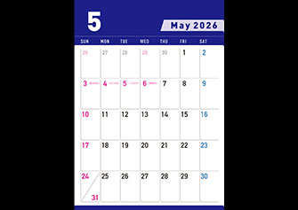 5月カレンダー
