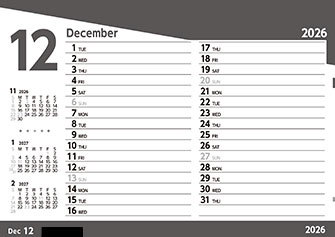 【P12-裏】12月予定管理表